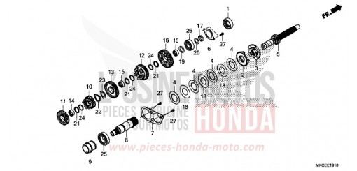 TRANSMISSION (MAINSHAFT) GL1800BK de 2019